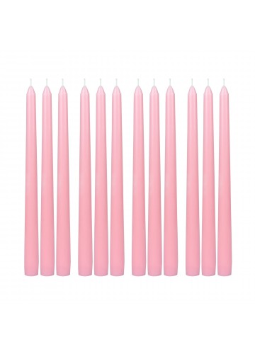 10 Inch Light Rose Taper Candles (144pcs/Case) Bulk