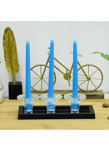 10 Inch Light Blue Taper Candles (144pcs/Case) Bulk