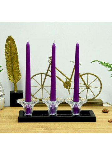 10 Inch Purple Taper Candles (144pcs/Case) Bulk