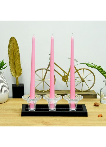 12 Inch Light Rose Taper Candles (144pcs/Case) Bulk