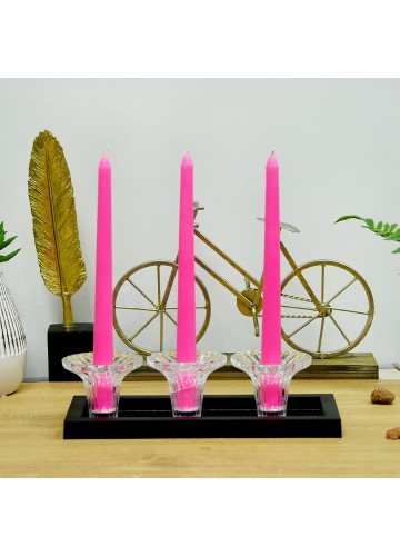 10 Inch Hot Pink Taper Candles (1 Dozen)
