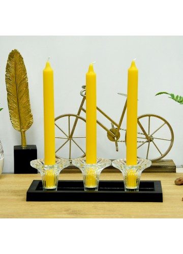 10 Inch Yellow Straight Taper Candles (1 Dozen)