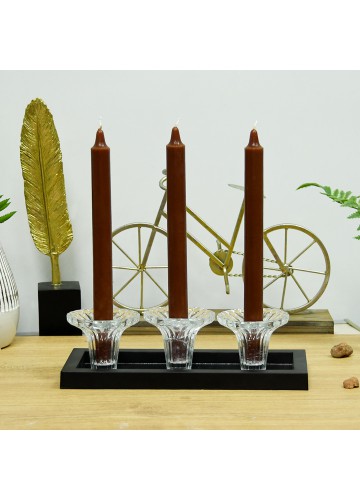 10 Inch Brown Straight Taper Candles (1 Dozen)
