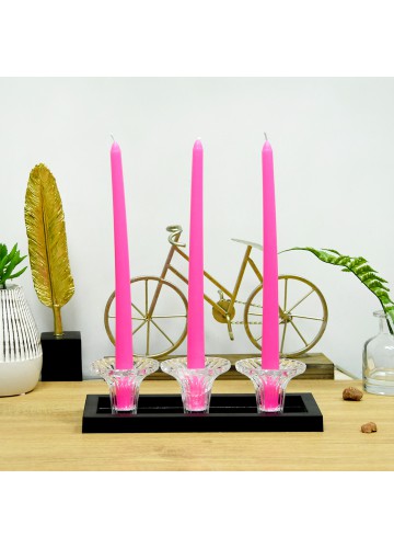 12 Inch Hot Pink Taper Candles (1 Dozen)