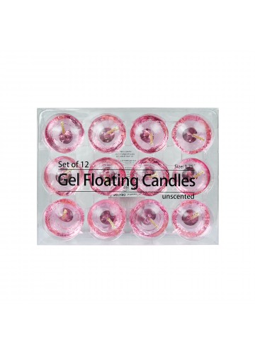 1.75 Inch Clear Light Rose Gel Floating Candles (144pcs/Case) Bulk