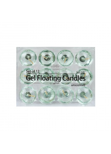 1.75 Inch Clear Aqua Gel Floating Candles (144pcs/Case) Bulk