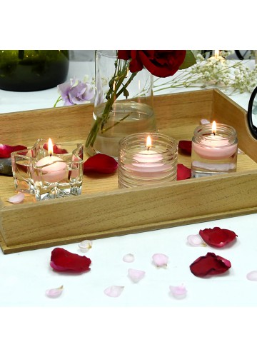 1 3/4 Inch Light Rose Floating Candles (24pc/Box)