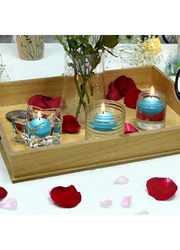 1 3/4 Inch Turquoise Floating Candles (24pc/Box)