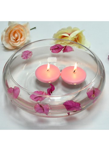 2 1/4 Inch Pink Floating Candles (24pc/Box)