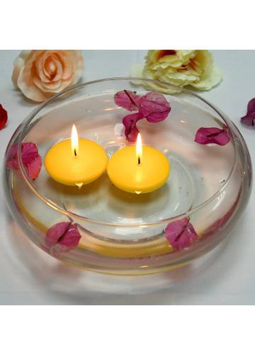 2 1/4 Inch Yellow Floating Candles (24pc/Box)