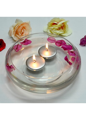 2 1/4 Inch Metallic Silver Floating Candles (288pcs/Case) Bulk
