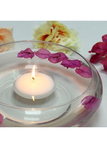 3 Inch White Floating Candles (144pcs/Case) Bulk