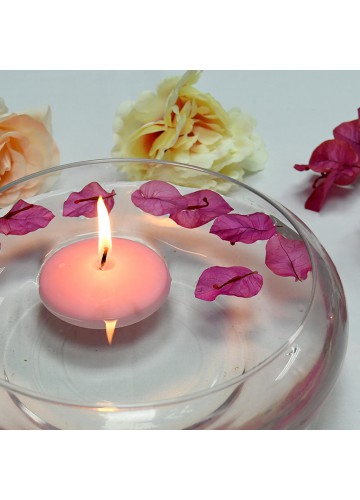 3 Inch Light Rose Floating Candles (72pcs/Case) Bulk