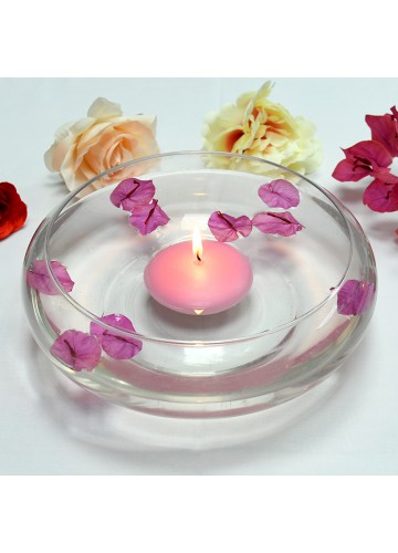 3 Inch Pink Floating Candles (72pcs/Case) Bulk