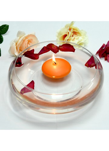 3 Inch Orange Floating Candles (72pcs/Case) Bulk