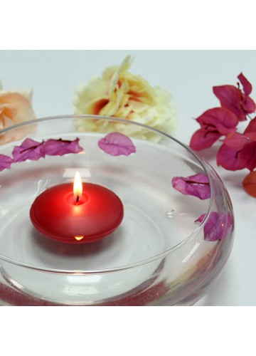 3 Inch Red Floating Candles (72pcs/Case) Bulk