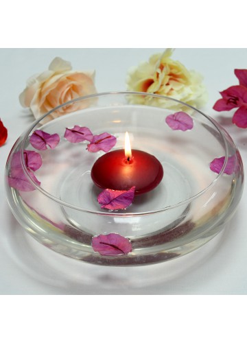 3 Inch Burgundy Floating Candles (144pcs/Case) Bulk