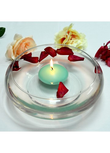 3 Inch Aqua Floating Candles (72pcs/Case) Bulk