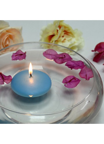 3 Inch Light Blue Floating Candles (72pcs/Case) Bulk