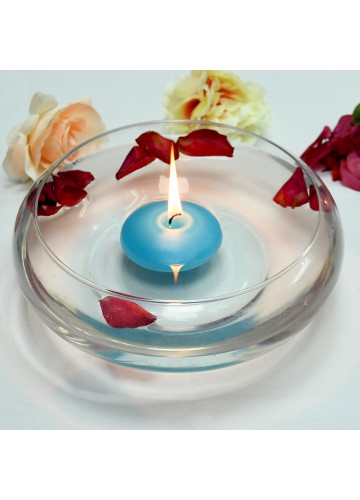 3 Inch Turquoise Floating Candles (72pcs/Case) Bulk
