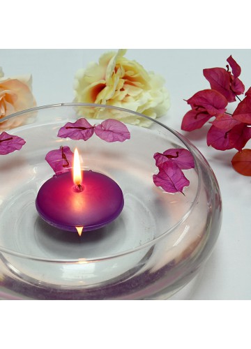 3 Inch Purple Floating Candles (72pcs/Case) Bulk