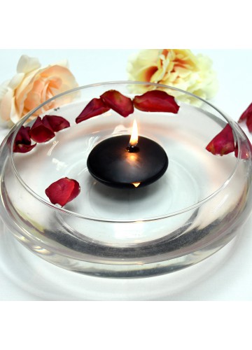 3 Inch Black Floating Candles (72pcs/Case) Bulk