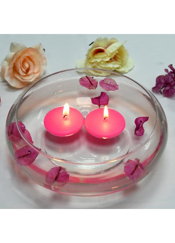 2 1/4 Inch Hot Pink Floating Candles (96pcs/Case) Bulk