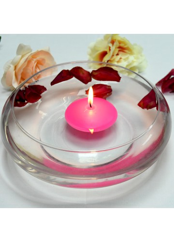 3 Inch Hot Pink Floating Candles (144pcs/Case) Bulk