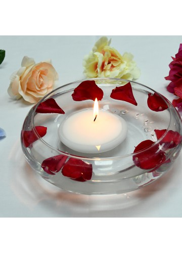 4 Inch White Floating Candles (24pcs/Case) Bulk