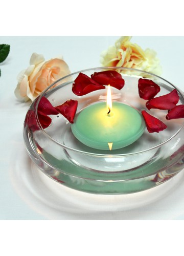 4 Inch Aqua Floating Candles (24pcs/Case) Bulk