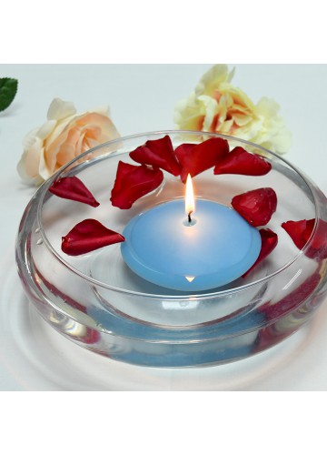 4 Inch Turquoise Floating Candles (24pcs/Case) Bulk