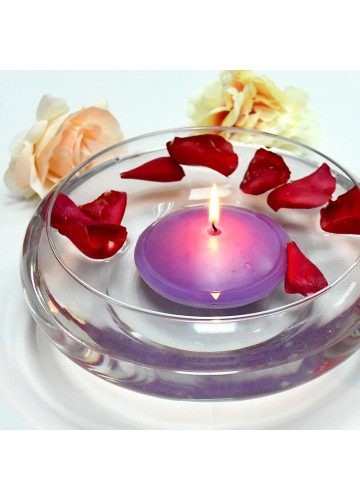 4 Inch Purple Floating Candles (24pcs/Case) Bulk