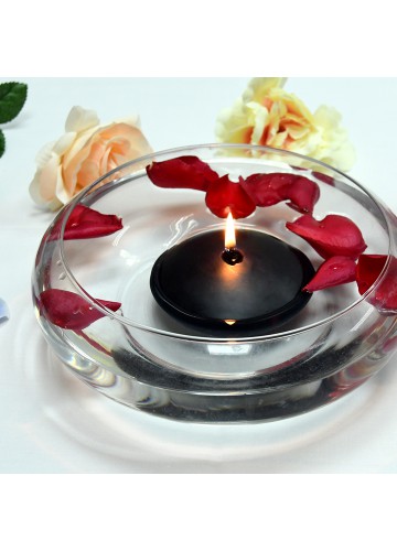 4 Inch Black Floating Candles (24pcs/Case) Bulk
