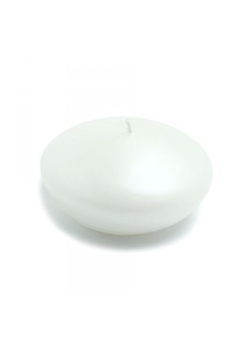 4 Inch Pearl White Floating Candles (24pcs/Case) Bulk