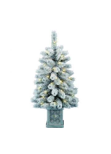 3FT H  FULL FLOCKING HARD NEEDLE ARTIFICIAL PORCH TREE WITH LIHGT