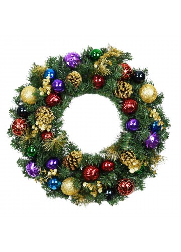 30 inch Christmas Wreath with Ornaments