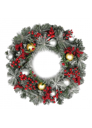 26 inch Christmas Wreath with Red Berries