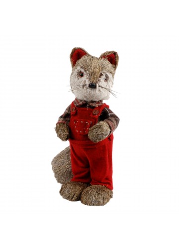 13 Inch H Christmas Decorative Fox