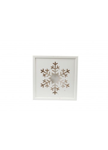 Wooden Illuminated Snowflake