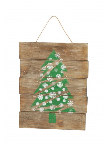 LED Illuminated Wooden Sign (Christmas Tree)