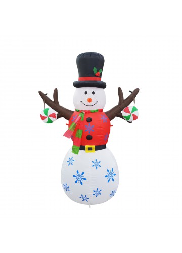 6FT Inflatable Tree Hand Snowman