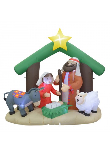 7FT  L Inflatable Nativity Scene