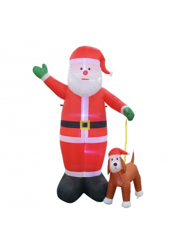 8FT Santa And Labrador Dog Inflatable