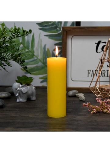 2 x 6 Inch Yellow Citronella Pillar Candle