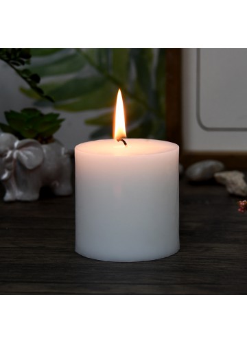 3 x 3 Inch White Citronella Pillar Candle