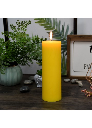 3 x 9 Inch Yellow Citronella Pillar Candle (12pcs/Case) Bulk