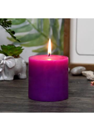 3 x 3 Inch Purple Pillar Candle
