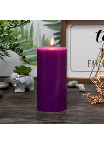 3 x 6 Inch Purple Pillar Candle