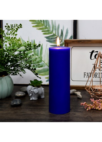 3 x 9 Inch Blue Pillar Candle