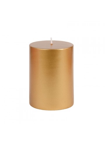 3 x 4 Inch Metallic Bronze Gold Pillar Candle